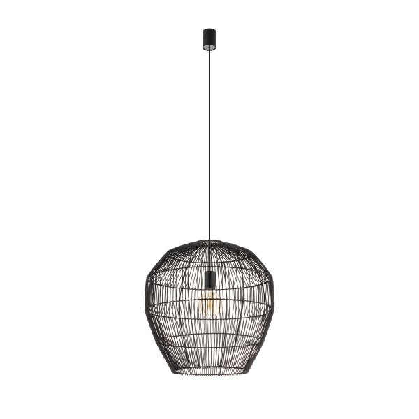 Czarna Lampa Wisząca Z Bambusa W Stylu Boho HAITI BLACK M 11167 Nowodvorski Lighting