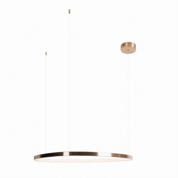 Nowoczesna lampa wisząca okrąg ring CAYENNE 80 cm P0606D Maxlight miedź szczotkowana/ różowe złoto