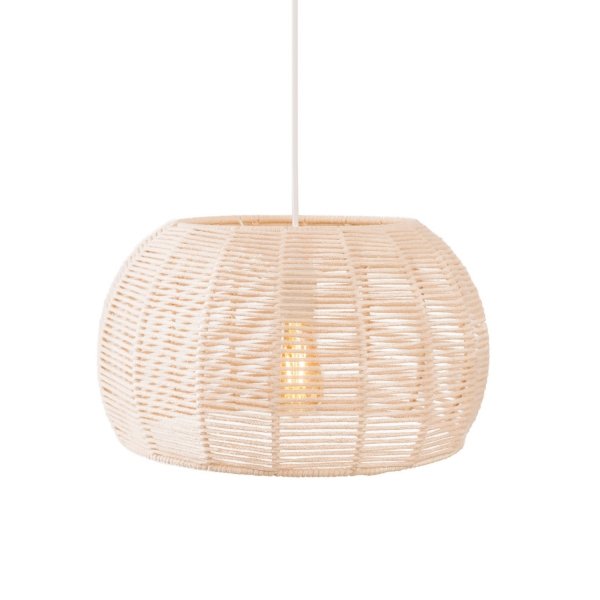 Biała Lampa Wisząca Bawełniana PRASLIN P0583 MAXLIGHT
