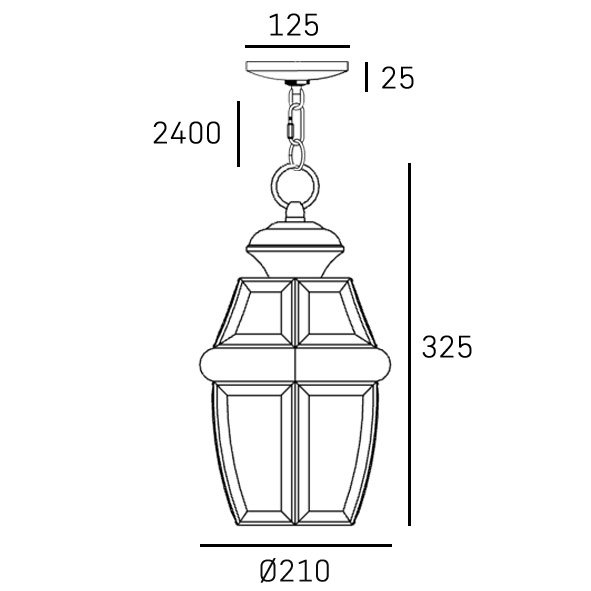 Złota lampa wisząca zewnetrzna ogrodowa szklana retro WHITLEY P01064AU