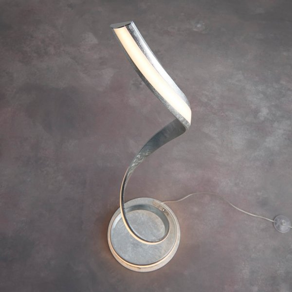Designerska Lampa Podłogowa Nowoczesna LED Srebrna ARIA 95843 ENDON