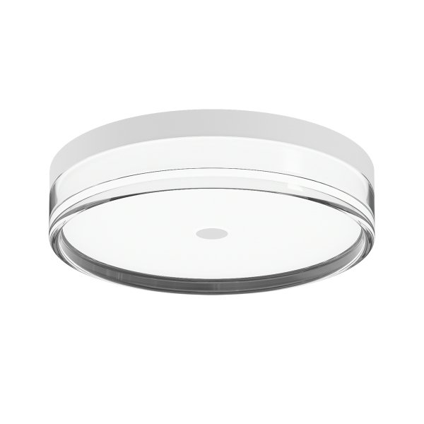 Nowoczesny Plafon Sufitowy okrągły LED Biały Molino Italux PLF-64536-M-WH