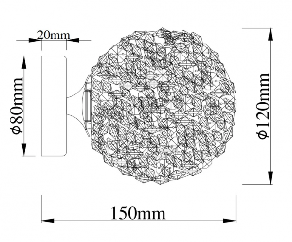 Kinkiet Rita G9 Złoty Maxlight W0443