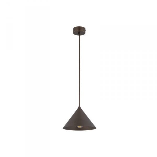 Brązowa lampa wisząca stożkowy klosz do minimalistycznych i klasycznych wnętrz CONO S 10073 TK-LIGHTING
