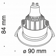 OPRAWKA WPUSZCZANA LED BARRET MAYTONI DL041-01B