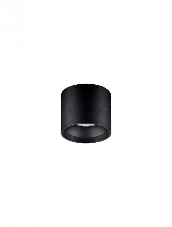Nowoczesny plafon lampa sufitowa LED czarna tuba uniwersalna minimalistyczna aluminiowa CENVARO LE45515 Luces Exclusivas