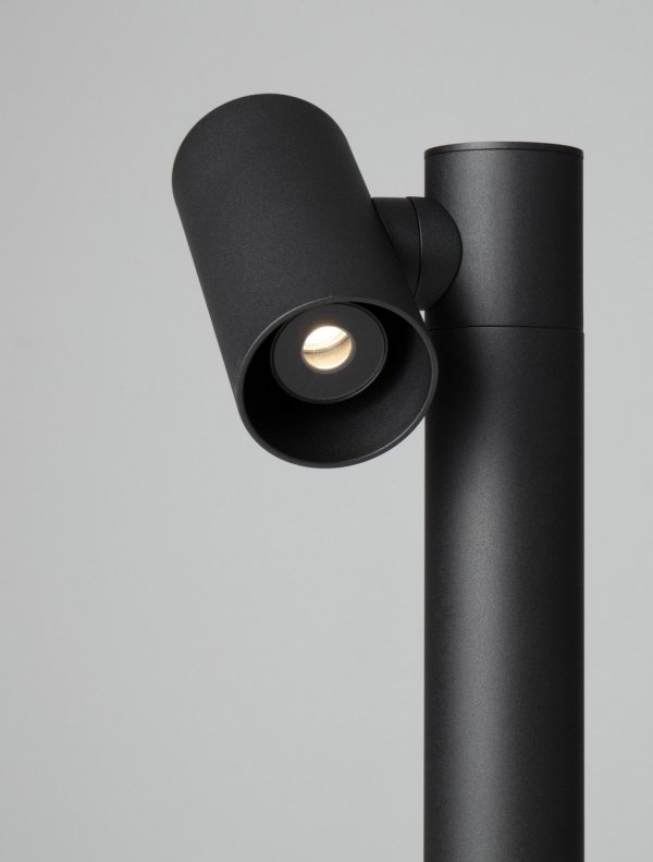Klasyczna lampa ogrodowa słupek LED aluminiowa czarna regulowana tuba minimalistyczna uniwersalna IP65 MALONZO LE75159 Luces Exclusivas