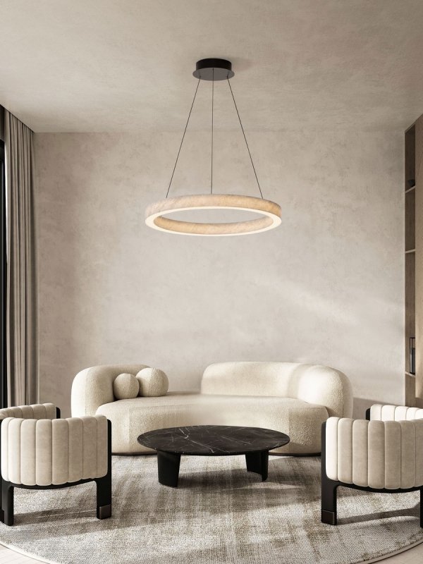 Designerska lampa wisząca do salonu marmurowa betonowa Luces Exclusivas