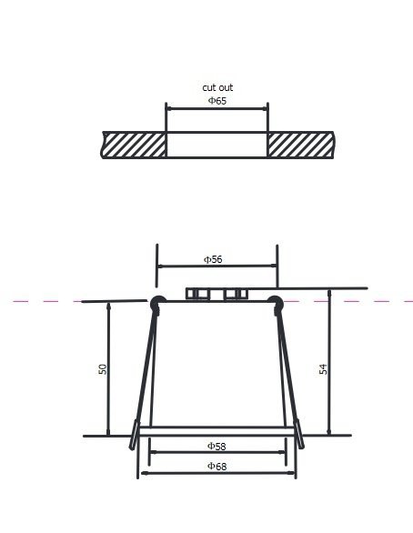 OPRAWKA WPUSZCZANA REIF MAYTONI DL049-01B