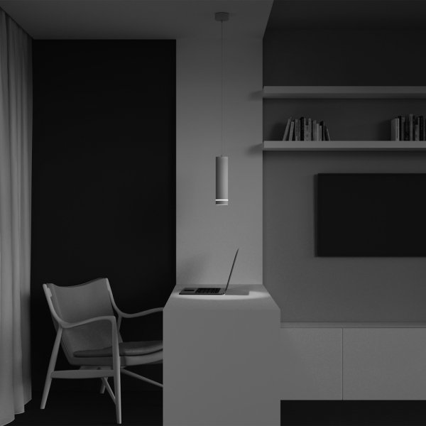  Lampa wisząca nowoczesna klasyczna LED tuba aluminium biała regulacja wysokości Orlo MAYTONI P085PL-12W3K-W
