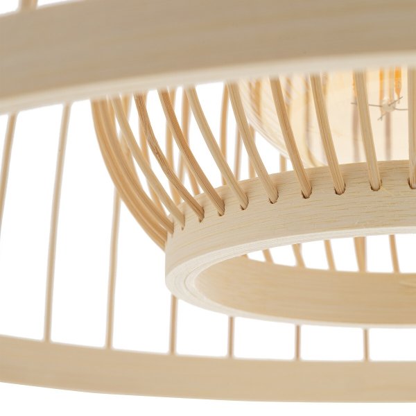 Naturalna Lampa Wisząca Z Bambusa W Stylu Boho KRABI 11158 Nowodvorski Lighting