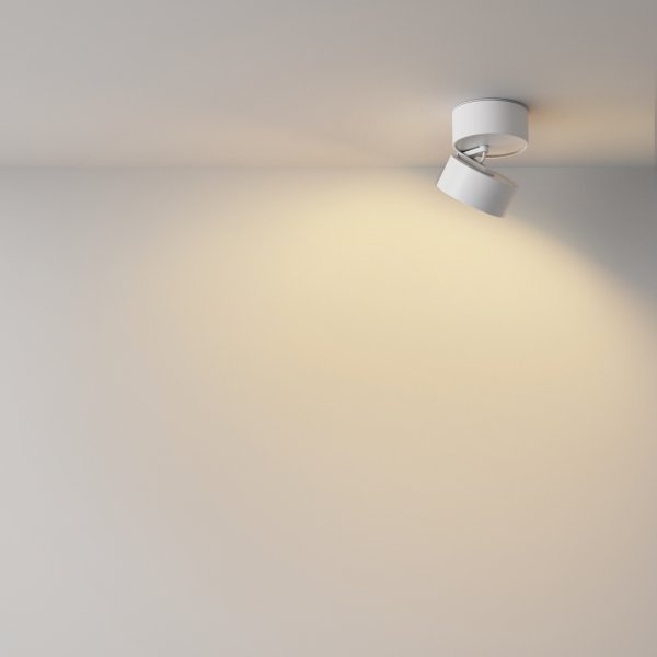 Lampa sufitowa natynkowa tuba regulowana spot sufitowy LED aluminium biała ONDA MAYTONI C024CL-12W2.7K-W-1