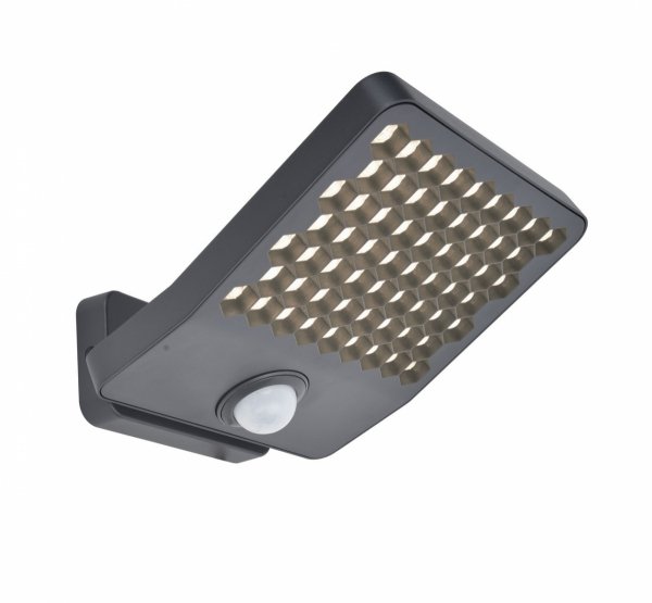Lampa zewnętrzna kinkiet LED nowoczesna minimalistyczna szara aluminiowa klasyczna ATLANTIS - CZUJNIK RUCHU IP54 7801608118 LUTEC