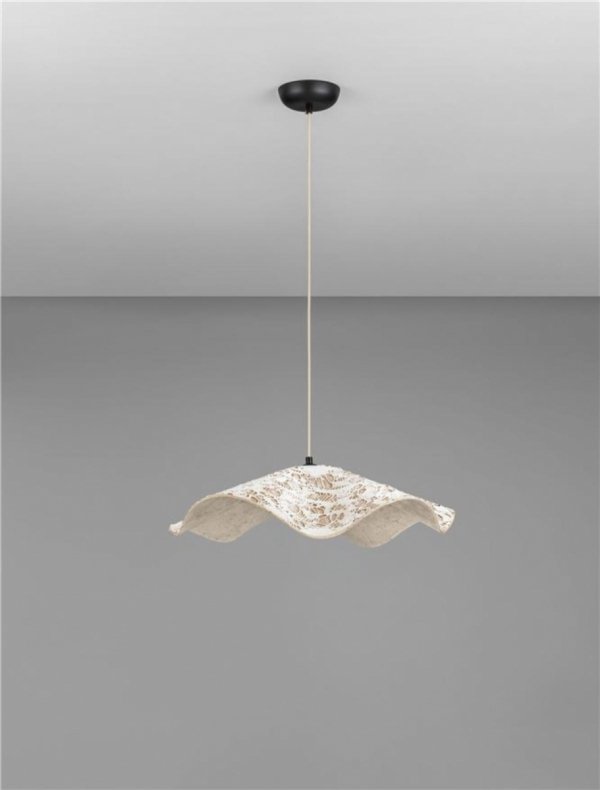 Lampa wisząca ceramiczna owalna boho rystykalna minimalistyczna industrialna Luces Exclusivas