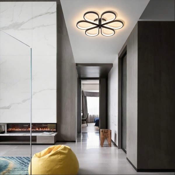 Designerski biały plafon LED CCT nowoczesny dekoracyjny inspirowany naturą Velva LP-8432/1C WH Light Prestige