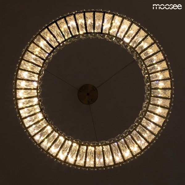 Kryształowa Lampa Wisząca Glamour Złota LED ALLISIA MSE010100352 MOOSEE