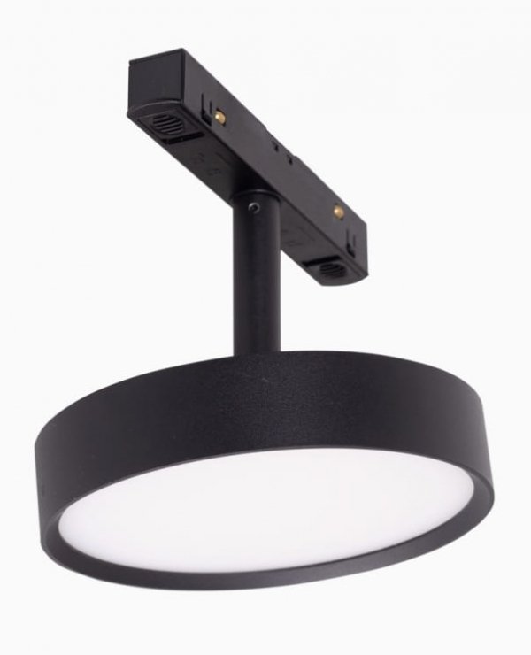  Reflektor do szynoprzewodu magnetycznego LED czarny minimalistyczny nowoczesny regulowany okrągły On-Off M0014N MAXLIGHT