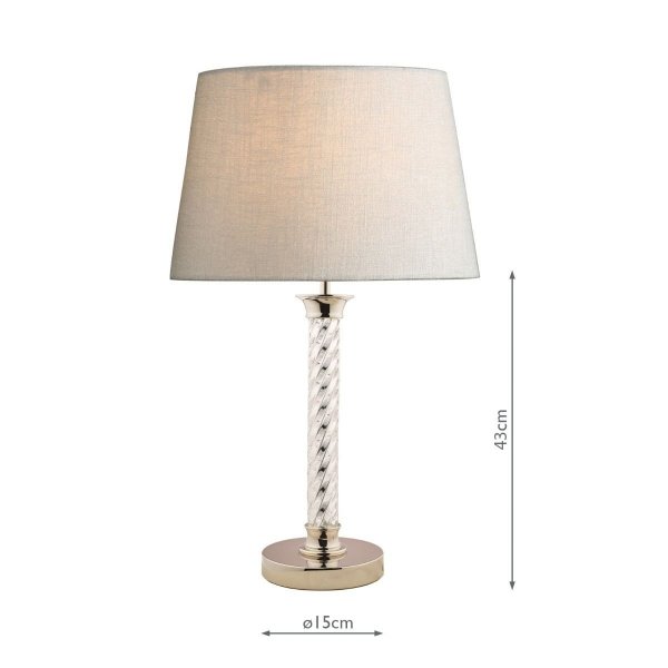 Podstawa Lampy Stołowej Szklanej LAURA ASHLEY LOUIS LA3724945-Q DAR LIGHTING