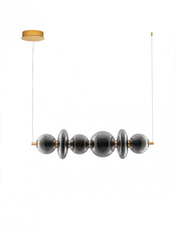Elegancka Lampa Zwieszna Nad Stół z Ciemnego Szkła Luces Exclusivas MORROS LE44488