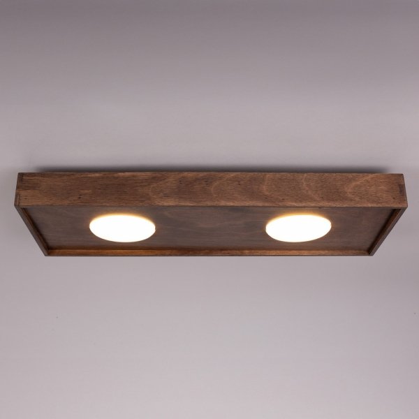 Lampa sufitowa plafon natynkowy brązowy kwadrat Soul 2 Sigma 40915