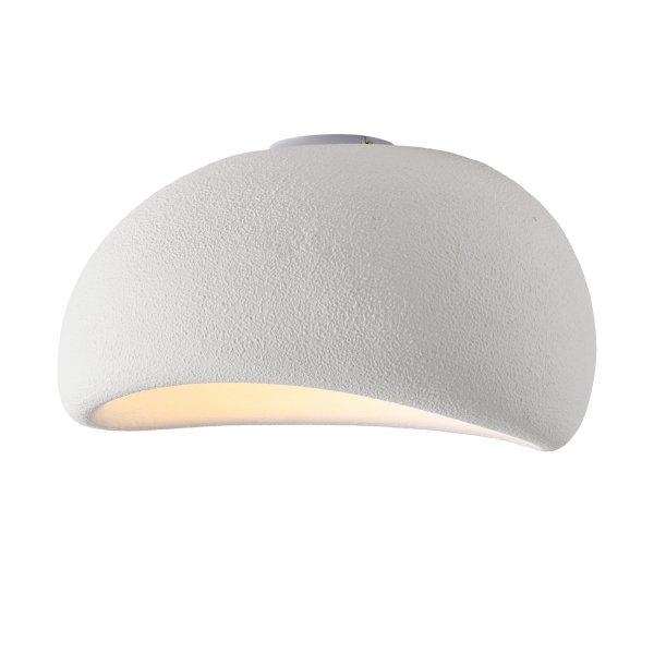 Dekoracyjny nowoczesny biały plafon lampa sufitowa designerski styl owalna STONE DN426-40C Step Into Design