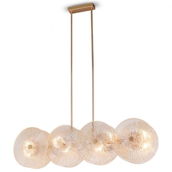 Złota Szklana Lampa Wisząca Glamour MAYTONI ASTER MOD007PL-08G1