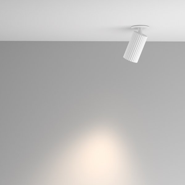 Lampa sufitowa lampa wbudowana tuba regulowana aluminium biała Calipso MAYTONI C110CL-01-GU10-W