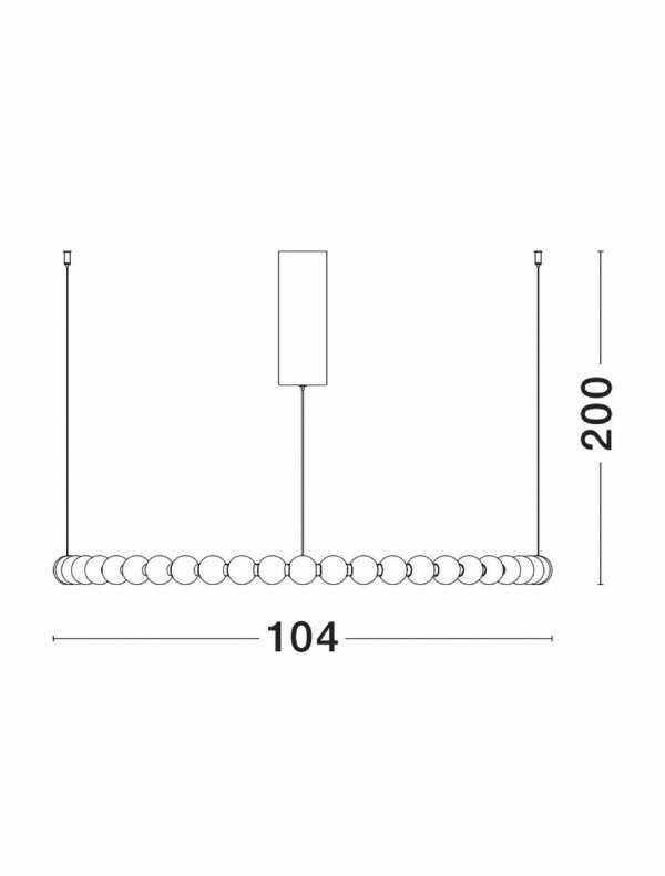 Lampa wisząca MOCA Luces Exclusivas LE42750 Złota