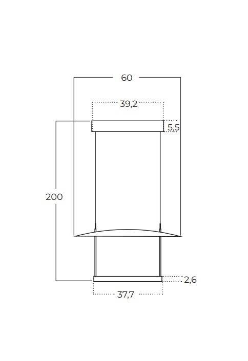 Nowoczesna Biało Czarna Lampa Wisząca Loft  PORTOFINO 60  AZ5637 AZZARDO