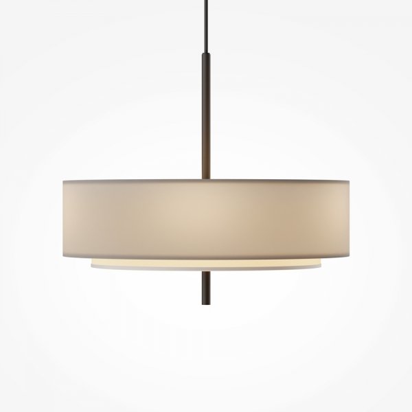 Lampa wisząca klasyczna minimalistyczna owalna metal beżowa do salonu sypialni BERGAMO MAYTONI MOD613PL-05GR1