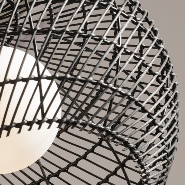 Lampa wisząca designerska nowoczesna metalowa czarna nad stół do jadalni do salonu ozdobna Cane MAYTONI MOD204PL-01B