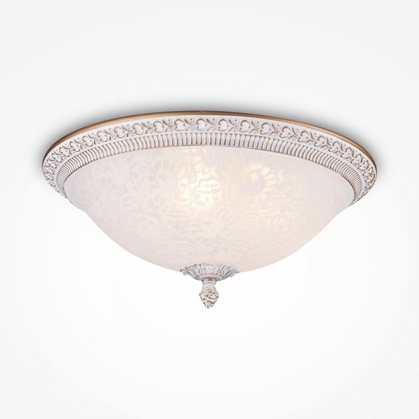 Lampa Sufitowa Nowoczesna Klasyczna Okrągła Biało-Złota Pascal MAYTONI C908-CL-03-W
