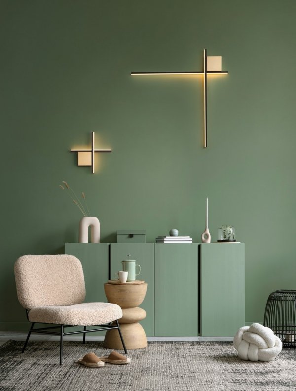 Minimalistyczny Czarno Złoty Kinkiet Ścienny LED CHOTA LE44308 LUCES EXCLUSIVAS