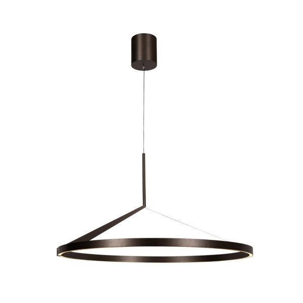Lampa wisząca LED aluminiowa srebrna okrąg klasyczna minimalistyczna ściemnialna APPLAUSE 23400/80/15 Lucide