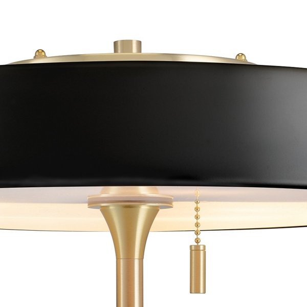 Czarna lampka stołowa nocna okrągła szklana minimalistyczna klasyczna nowoczesna uniwersalna ARTDECO MT8872 black Step Into Design