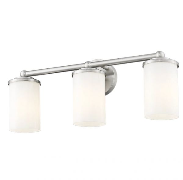 Kinkiet nad lustro łazienkowy potrójny niklowany minimalistyczny klasyczny JERSEY W03705NS Cosmo Light