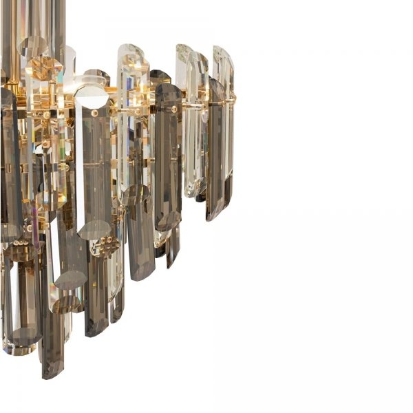 Złota Lampa Wisząca Glamour MAYTONI FLARE DIA200PL-06G Złoty Żyrandol Kryształowy