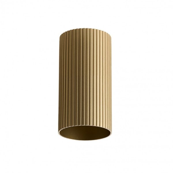 Złota ryflowana tuba natynkowa 20cm dekoracyjny spot plafon LUCAS AZ6151 + AZ6401