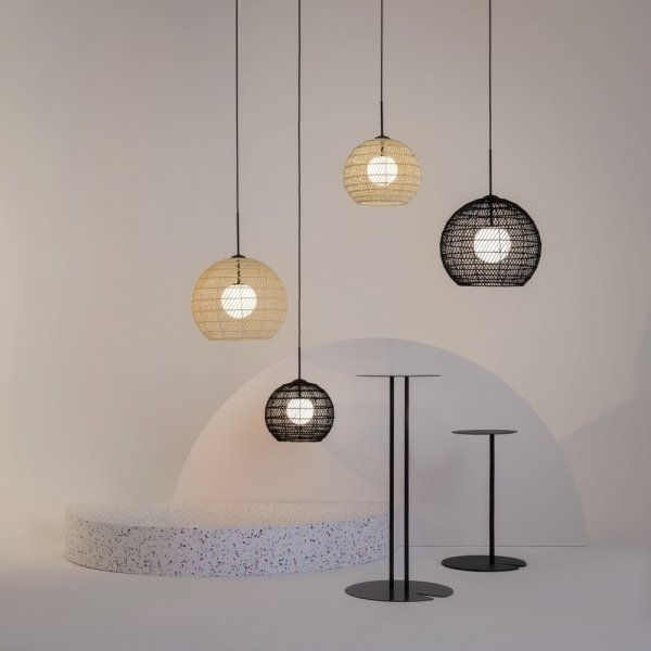 Lampa wisząca designerska nowoczesna metalowa czarna nad stół do jadalni do salonu ozdobna Cane MAYTONI MOD204PL-01B1
