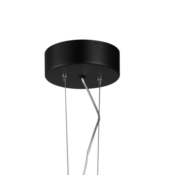 Czarna lampa wisząca 50cm okrąg LED nowoczesna uniwersalna minimalistyczna aluminiowa ACIRCULO ST-10453P-D500A black Step Into Design