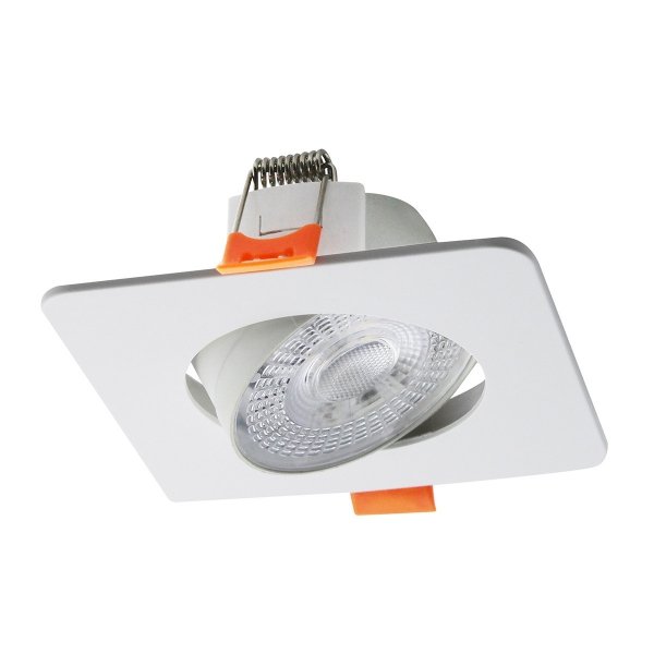 Ruchome kwadratowe oczko podtynkowe Plus białe Led CCT LP-1506/1RS WH Square Light Prestige