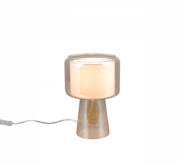 Lampka nocna stołowa szklana miedziana minimalistyczna klasyczna ROCKA 519900113 Trio