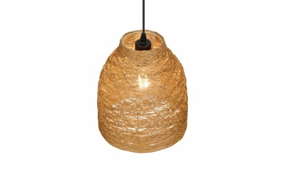 Lampa wisząca pleciona z przędzy brązowa owalna boho rystykalna industrialna minimalistyczna nad stół do salonu sypialni JOELINE R31731026 Rl
