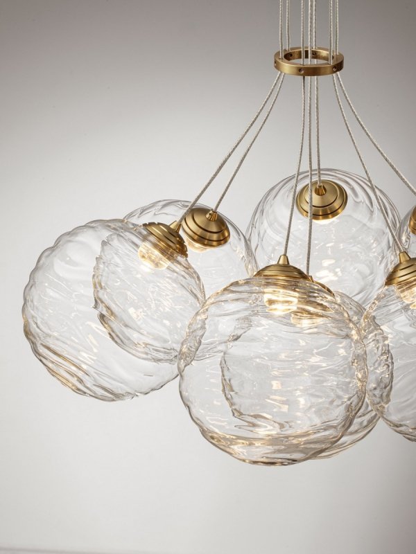 Lampa wisząca wielopunktowa LED ściemnialna okrągłe szklane designerskie kule 14,6cm nowoczesna ALBORA LE45749 Luces Exclusivas