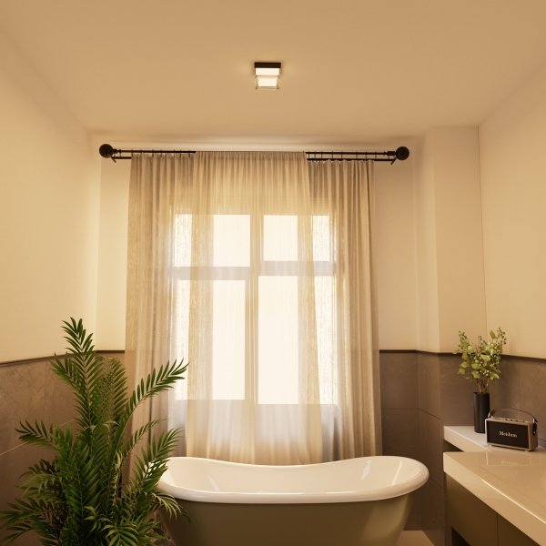 Nowoczesny czarny plafon sufitowy LED Nafis PLF-53628-BK Italux