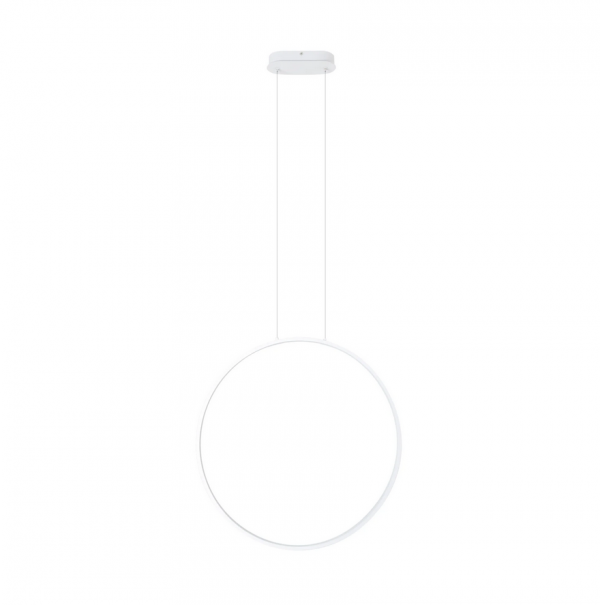 Maxlight P0651, lampa wisząca IP44, biała lampa LED ring, oświetlenie łazienkowe wiszące, Maxlight Visual Ver biały, lampa okrąg 60cm, oświetlenie odporne na wilgoć.