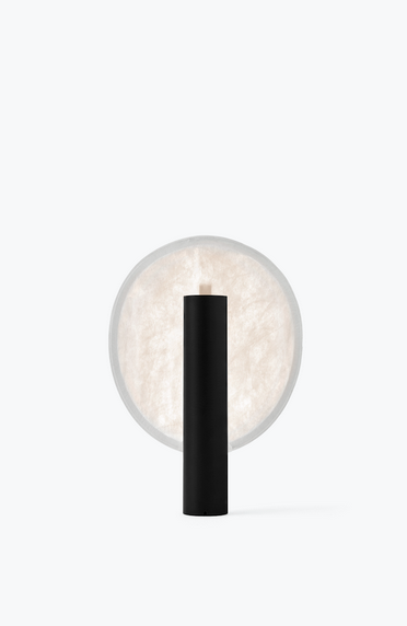 Lampa stołowa owalna materiałowa czarna 43cm minimalistyczna klasyczna uniwersalna dekoracyjna TENSE 21811 New Works