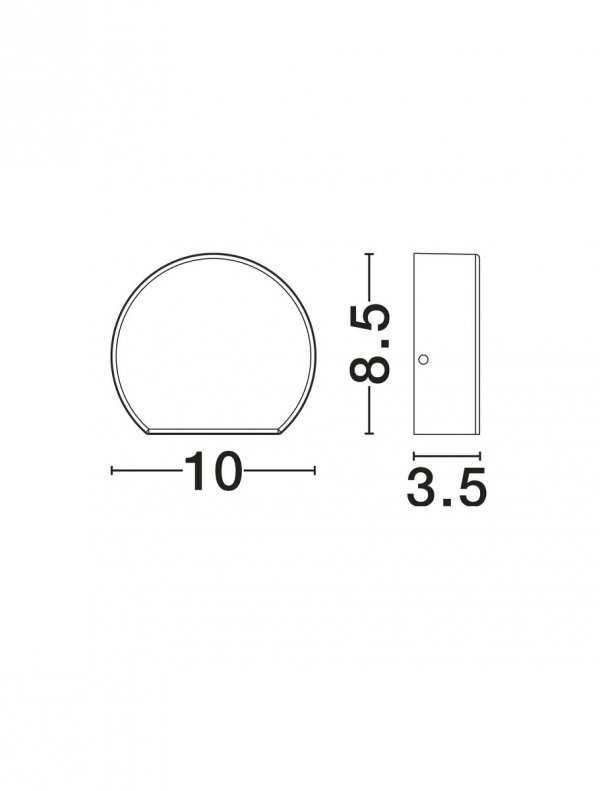 Kinkiet zewnętrzny LED kolor rdzawy okrągły minimalistyczny nowoczesny IP54 SARDIRA LE75311 Luces Exclusivas