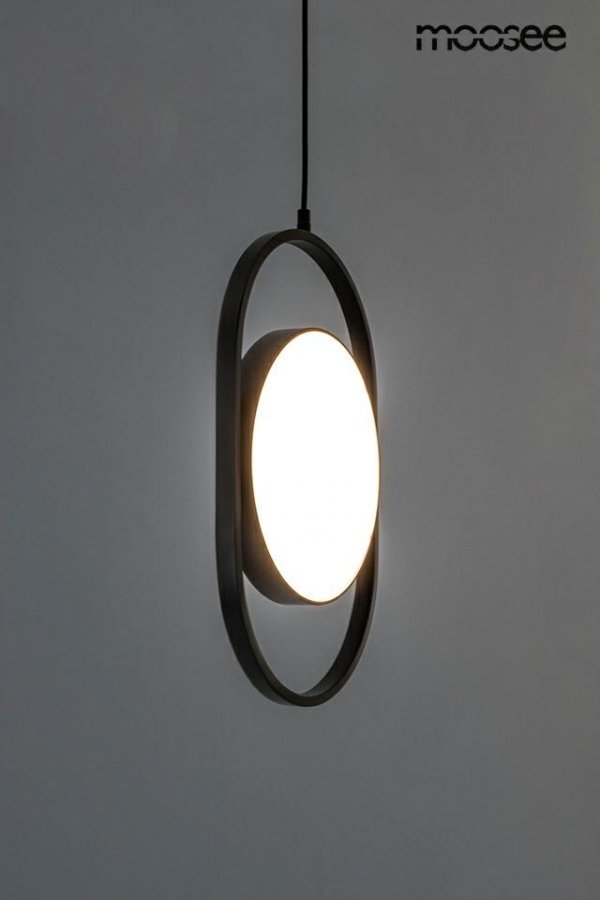 Minimalistyczna Lampa Wisząca Czarna LED SPINNER MSE010100315 MOOSEE