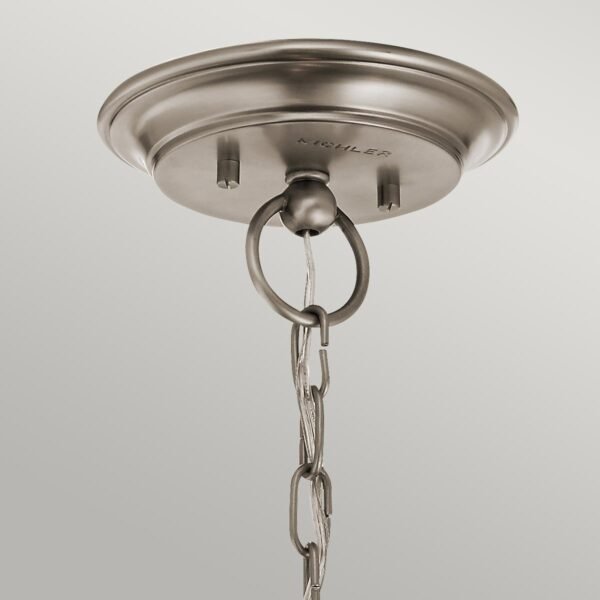Żyrandol Waverly - 3 źródła światła - Klasyczny pewter Szkło z bąbelkami powietrza nowoczesny minimalistyczny KL-WAVERLY3-CLP KICHLER